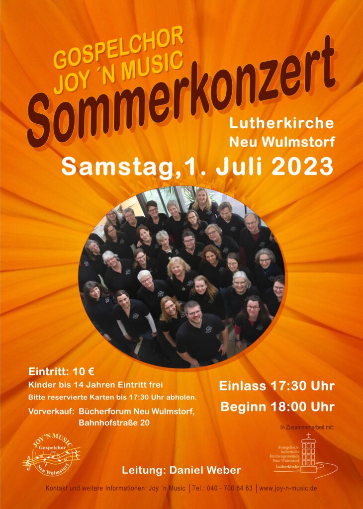 Großes Sommerkonzert am 01. Juli 2023!